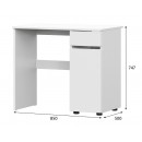 Стол письменный NN Мебель (МС Токио) Белый текстурный